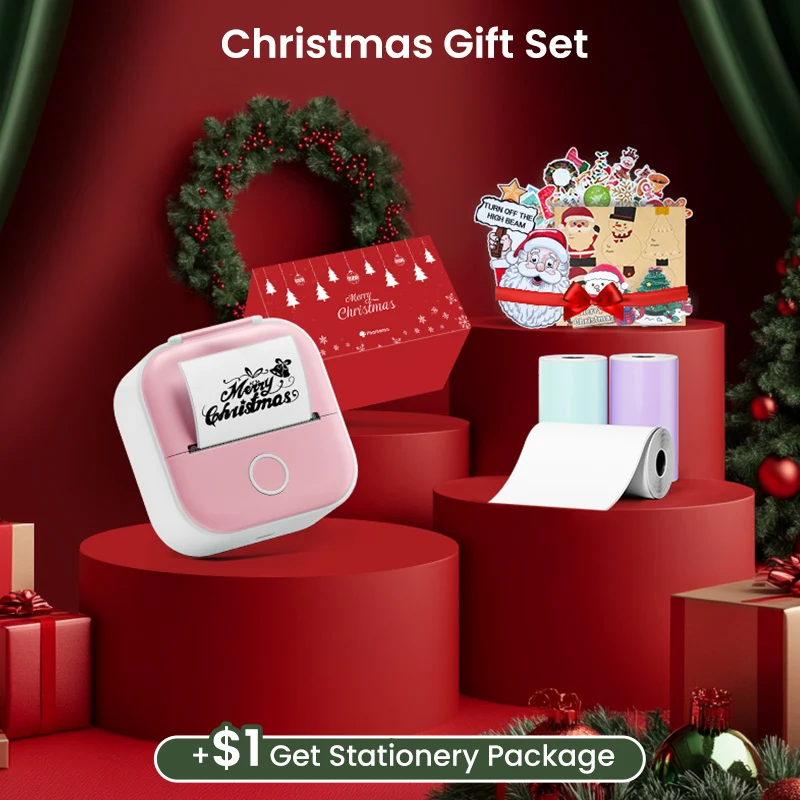 Phomemo (T02 Inkless Mini Printer) Christmas Gift Set