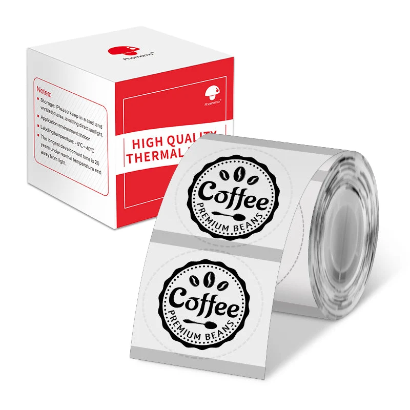 Phomemo 70x70mm Transparent Round Thermal Label for M200/M220/M221