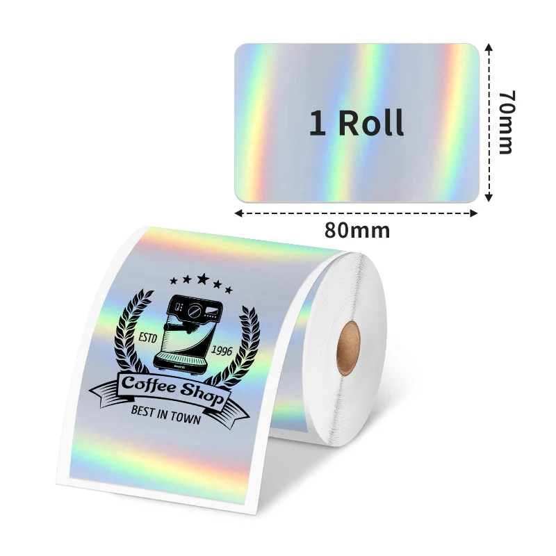 Phomemo 70×80mm Holographic Sticker Thermal Label For M200/M200/M221