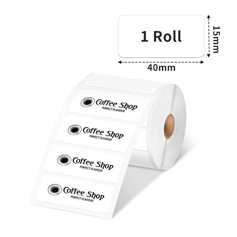 Phomemo 40×15mm White Thermal Label For M110/M120/M200/M220/M221/M150-1 Roll