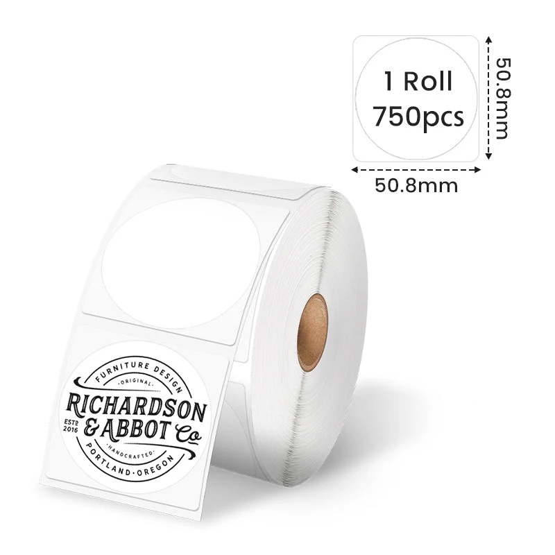 Phomemo 2" Multiple Thermal Round Label for Shipping Label Printer