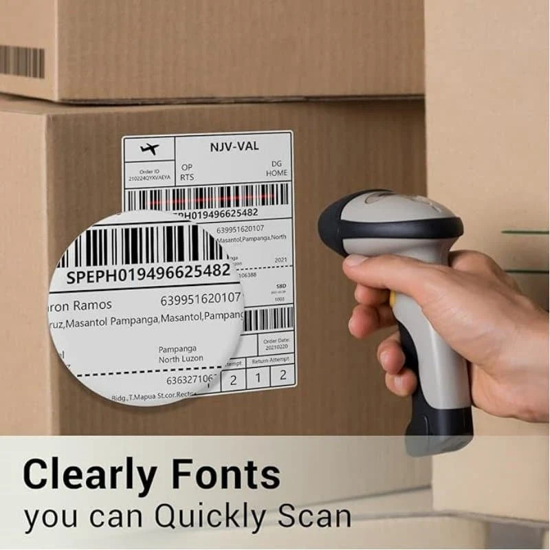 Phomemo 4"x6" Sticker Label for Shipping Label Printer (250 Labels/Roll)