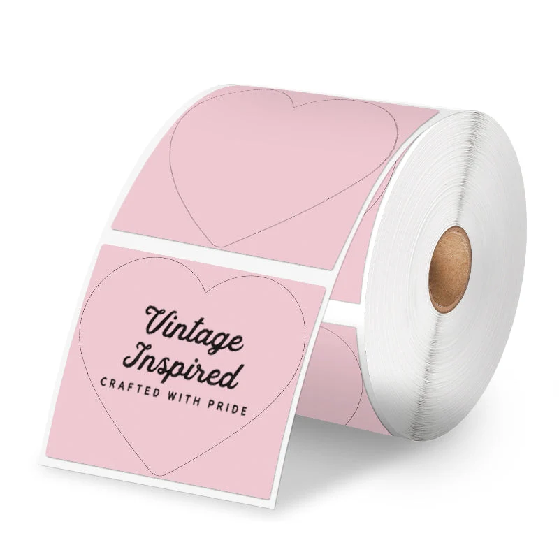 Phomemo 💘3" Pink Heart Thermal Labels for Shipping Label Printer