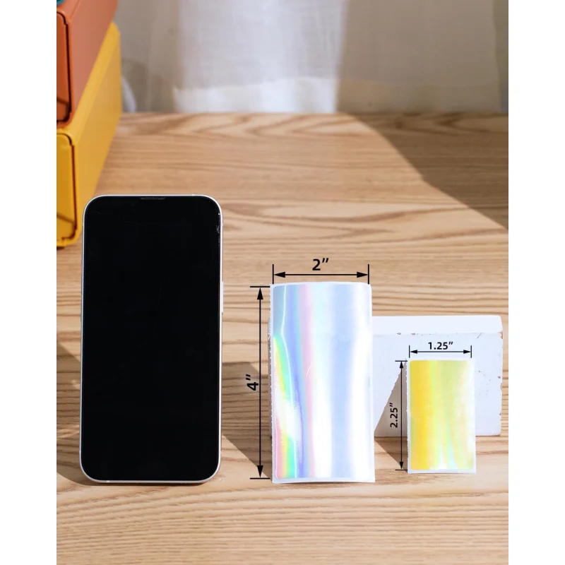 Phomemo 4"x2" Sliver Thermal Holographic Sticker