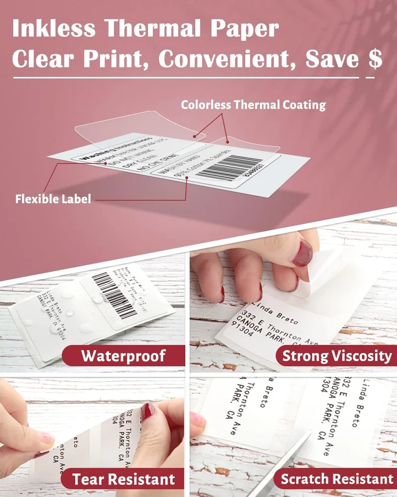 Phomemo 50×80mm White Thermal Label For M110/M120/M200/M220/M221