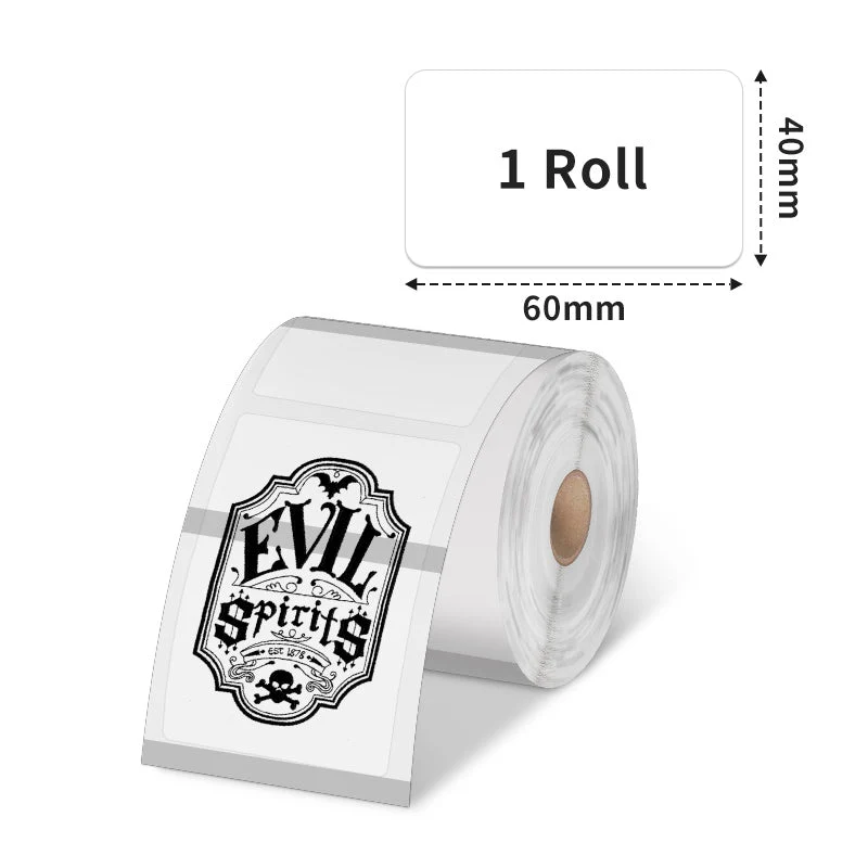 Phomemo 40×60mm Transparent Thermal Label for M110/M120/M200/M220/M221/M150
