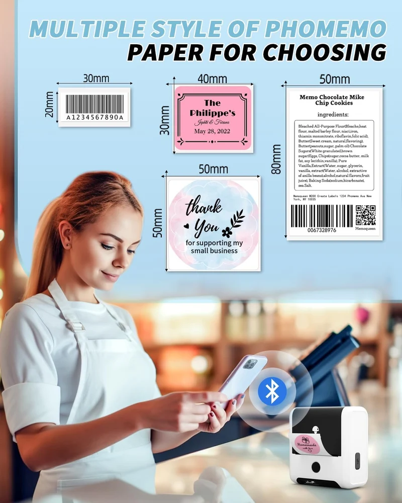 Phomemo 40×60mm Transparent Thermal Label for M110/M120/M200/M220/M221/M150