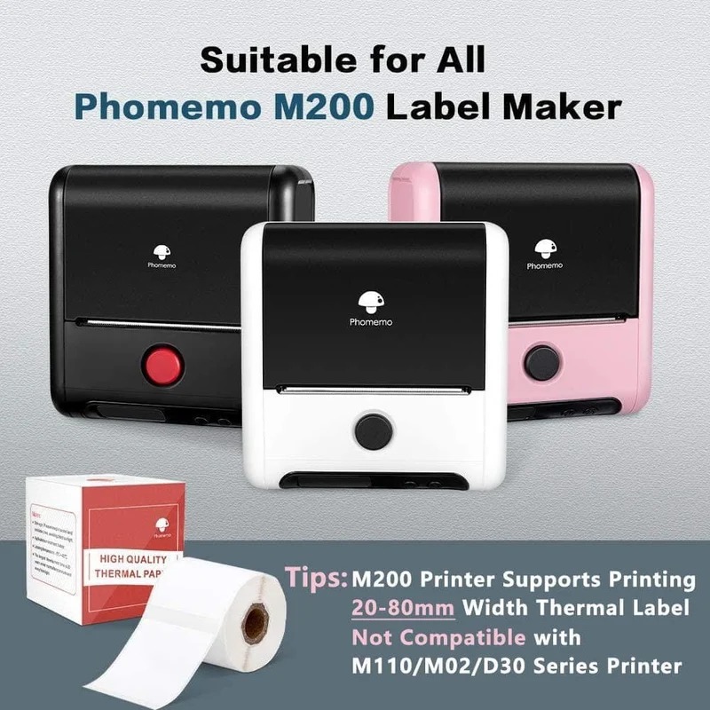 Phomemo 60×80mm White Thermal Label for M221/M220/M200