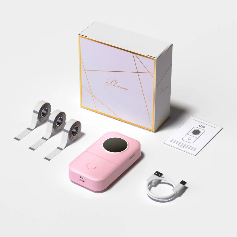Phomemo D30 Bluetooth Home Label Maker & 3 Rolls of Labels Gift Set