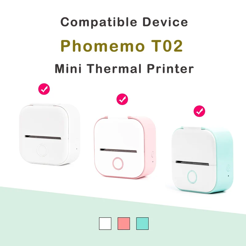 Phomemo 53mm Transparent Sticker Long-Lasting Thermal Paper for T02 & M832 3 Rolls