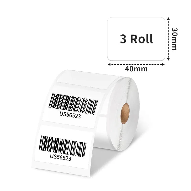 Phomemo 40×30mm White Thermal Label for M110/M120/M150/M200/M220/M221-3 Roll