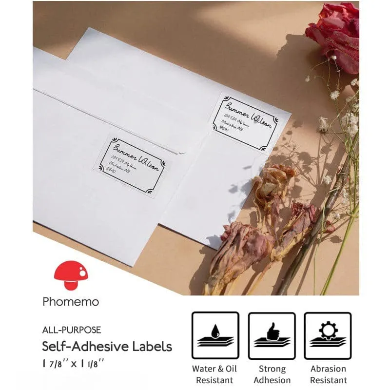 Phomemo 50×30mm White Thermal Label for M110/M220/M150/M120/M200/M221-3 Roll