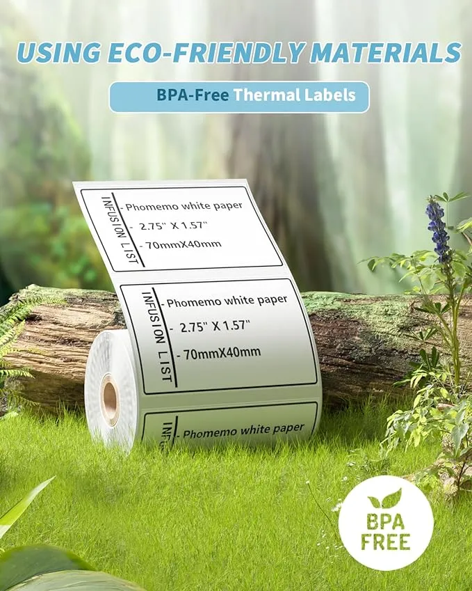Phomemo 20×10mm White Thermal Label For M110/M120/M200/M220/M221