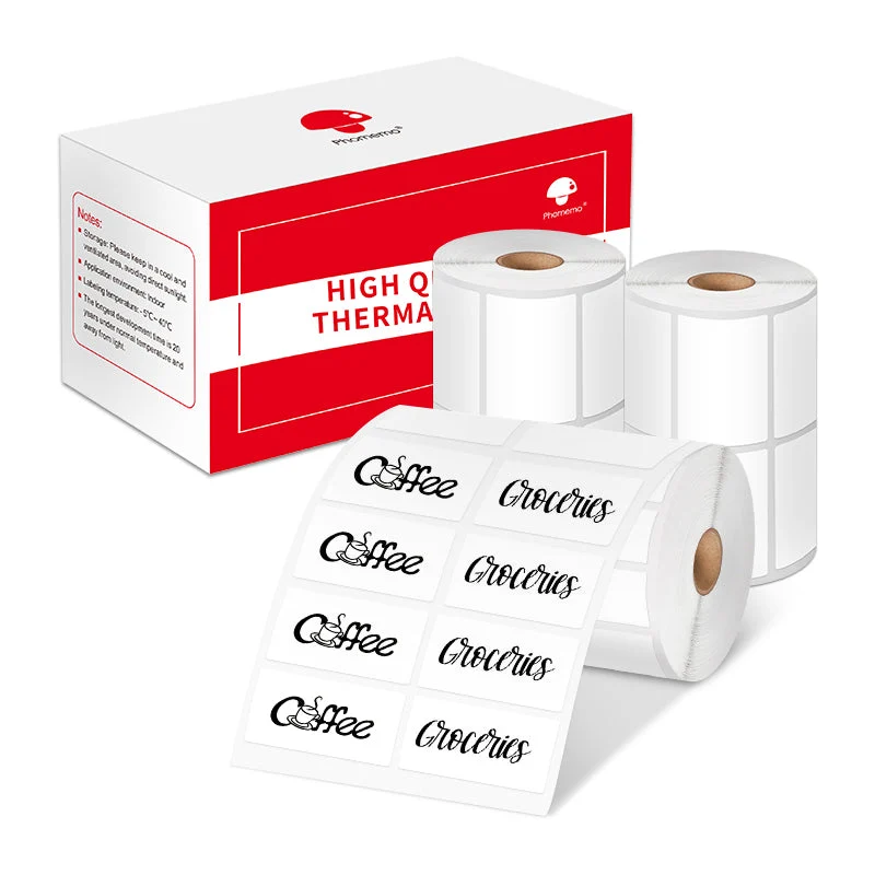 Phomemo 25×10mm White Thermal Label For M110/M120/M200/M220/M150/M221-3 Roll