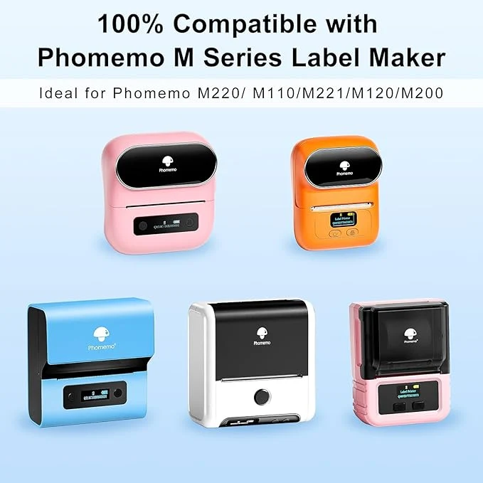 Phomemo 40×60mm Transparent Thermal Label for M110/M120/M200/M150/M220/M221-3 Roll