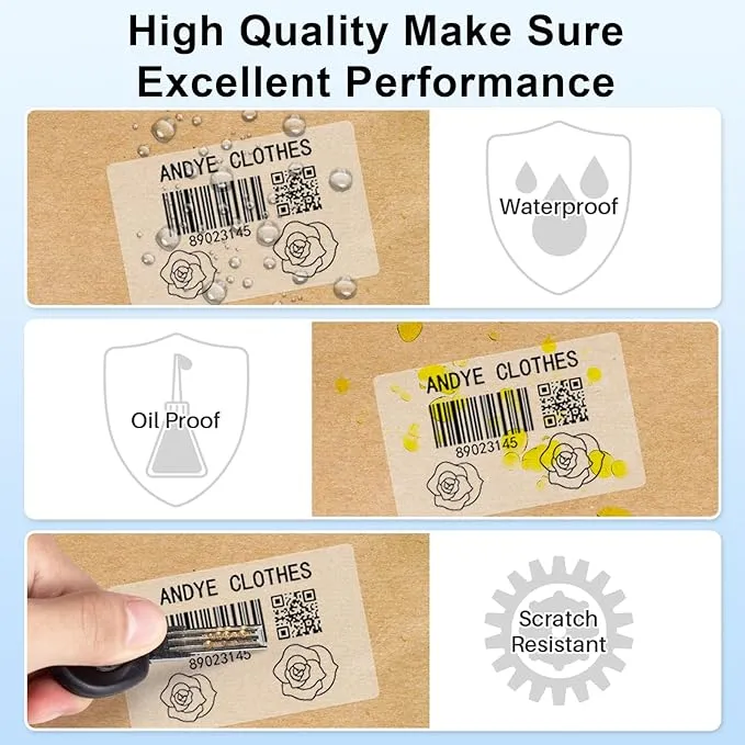 Phomemo 40×60mm Transparent Thermal Label for M110/M120/M200/M150/M220/M221-3 Roll