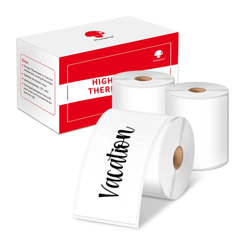 Phomemo 40×80mm White Thermal Label For M110/M221/M220/M120/M200/M150-3 Roll