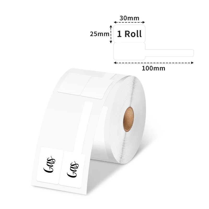 Phomemo 25×30mm Jewelry Price White Thermal Label For M110/M150/M120/M200/M220/M221-3 Roll