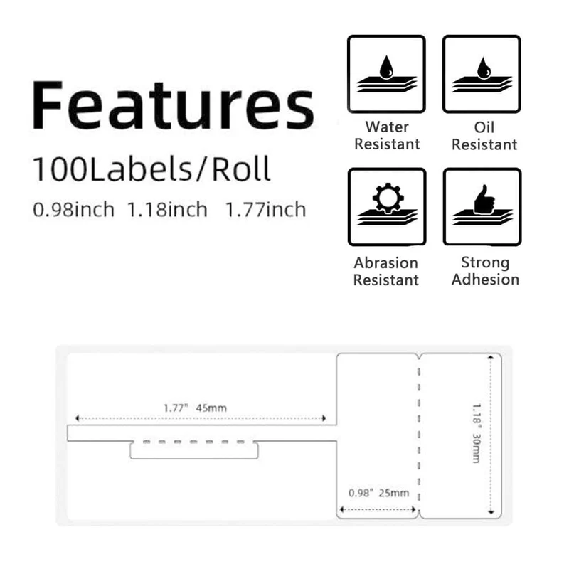 Phomemo 25×30mm Jewelry Price White Thermal Label For M110/M150/M120/M200/M220/M221-3 Roll