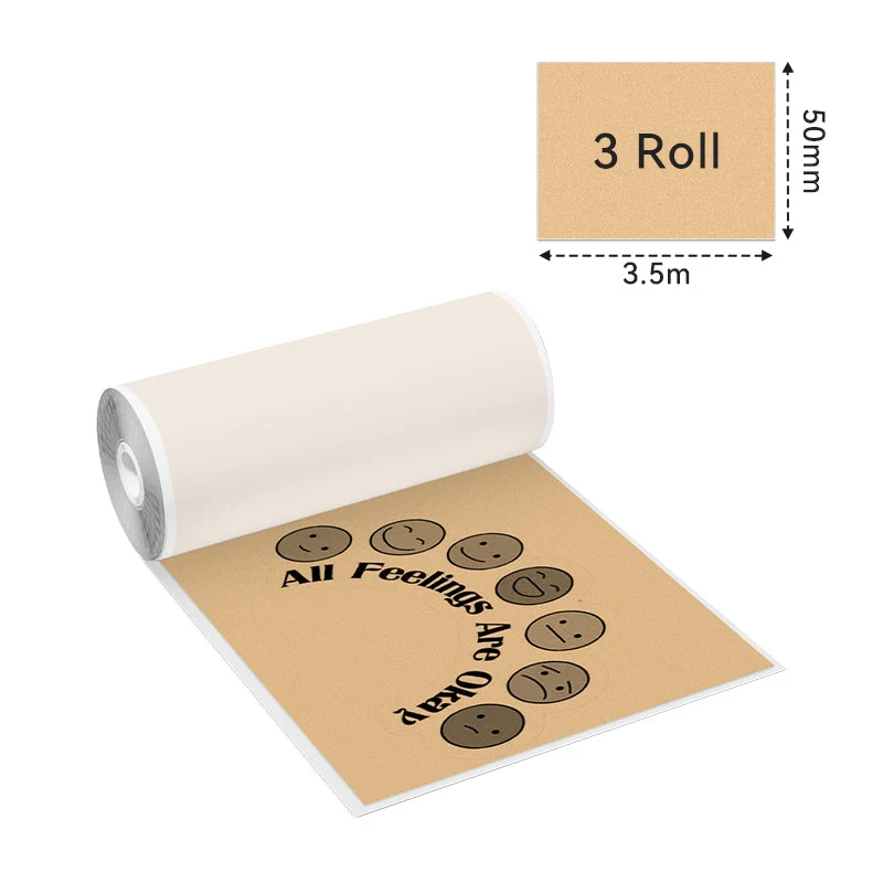 Phomemo 53mm Transparent/Silver/Gold Sticker Thermal Paper for M02/M02S/M02Pro/M03/M03AS/M04S/M04AS/M832 3 Rolls