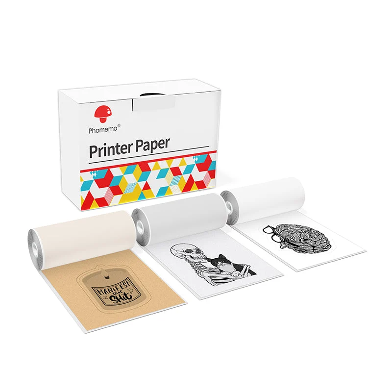 Phomemo 53mm Glitter/Transparent/Gold Sticker Thermal Paper for M02/M02S/M02Pro/M03/M03AS/M04S/M04AS/M832 3 Rolls