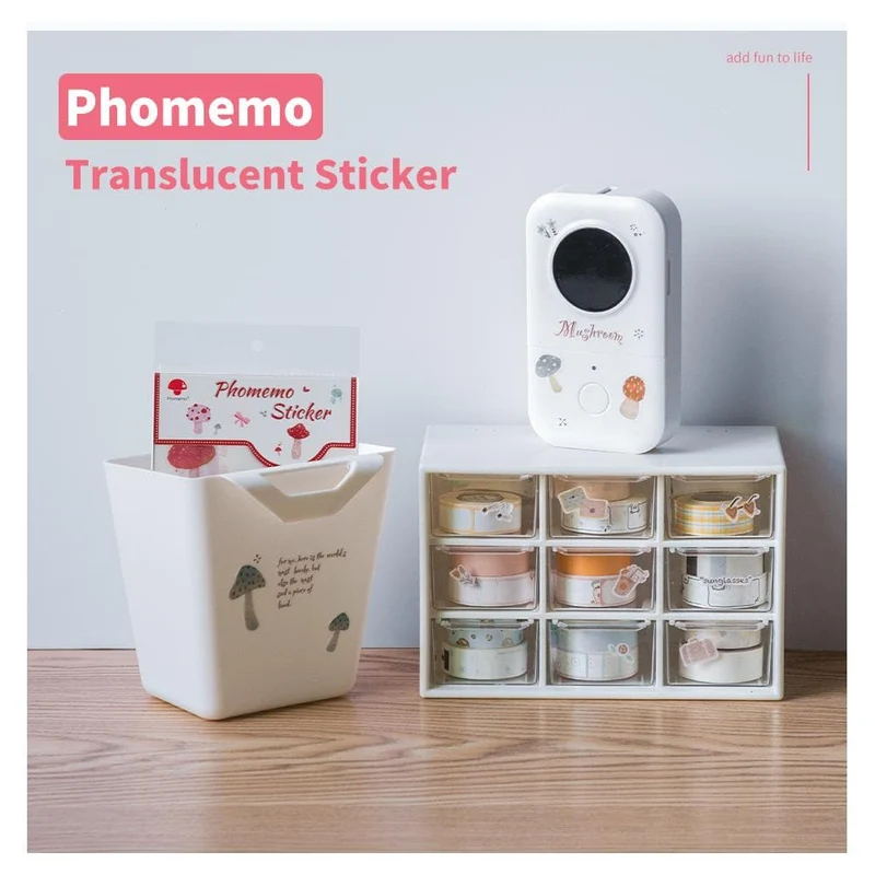 Phomemo Mushroom Translucent Sticker