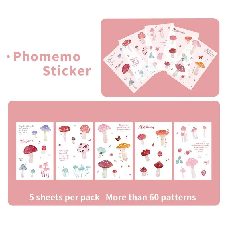 Phomemo Mushroom Translucent Sticker