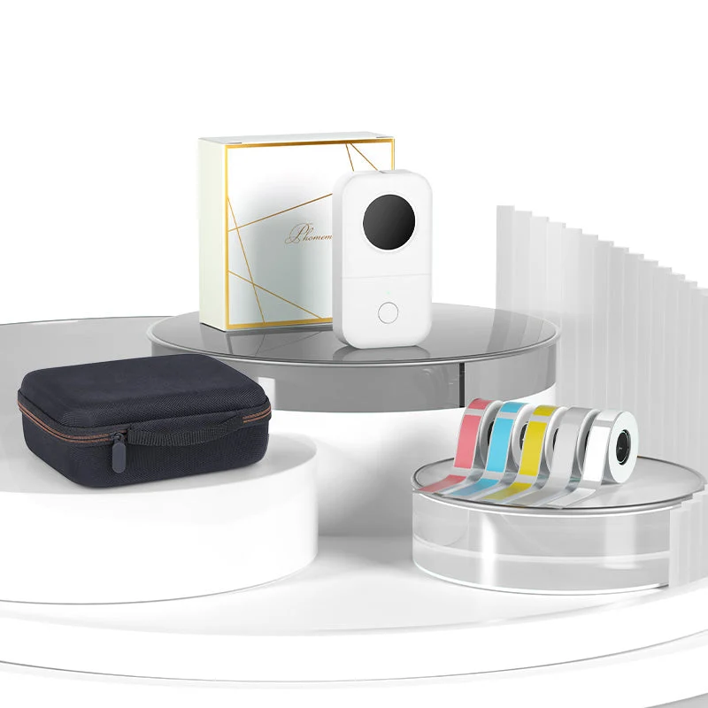 Phomemo D30 Bluetooth Label Maker & 5 rolls of labels (Option: Storage Bag)