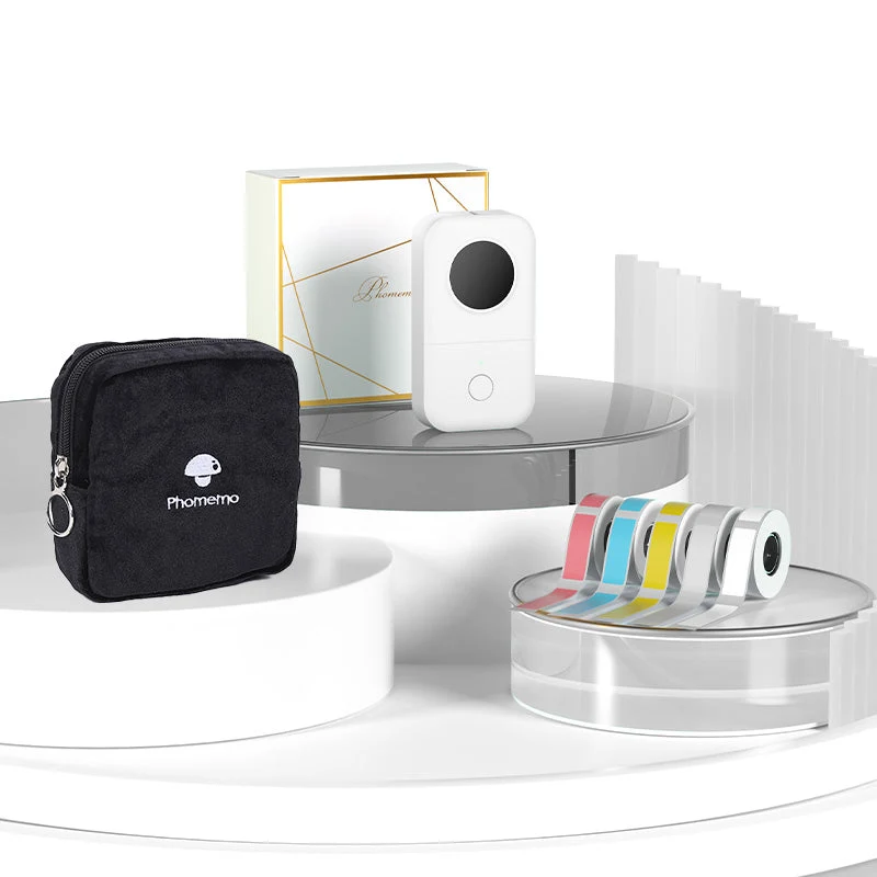 Phomemo D30 Bluetooth Label Maker & 5 rolls of labels (Option: Storage Bag)