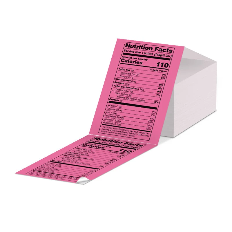 Phomemo 4"x6" Fanfold Direct Thermal Shipping Label (500 Labels) | Rose Red