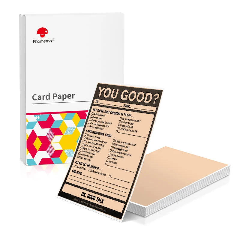 Phomemo 80x135mm Orange Card Paper Thermal Paper for M03 | 100sheets