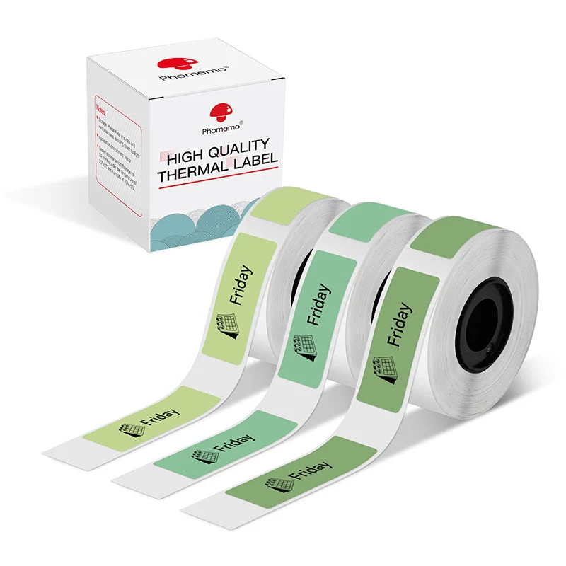 Phomemo 12x30mm Green Theraml Label for D30/D35/Q30/Q30S