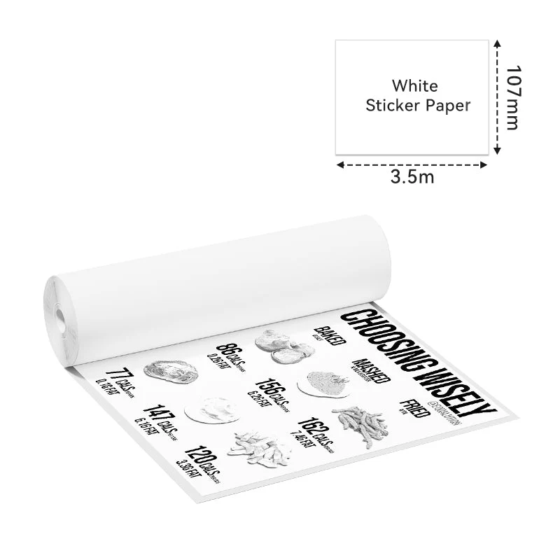 Phomemo 110mm Paper for M04S/M04AS/M832 | 3 Rolls