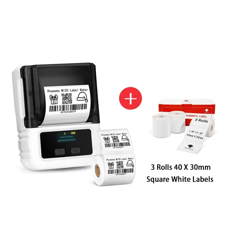 Phomemo M120 Bluetooth Portable Thermal Business Label Maker