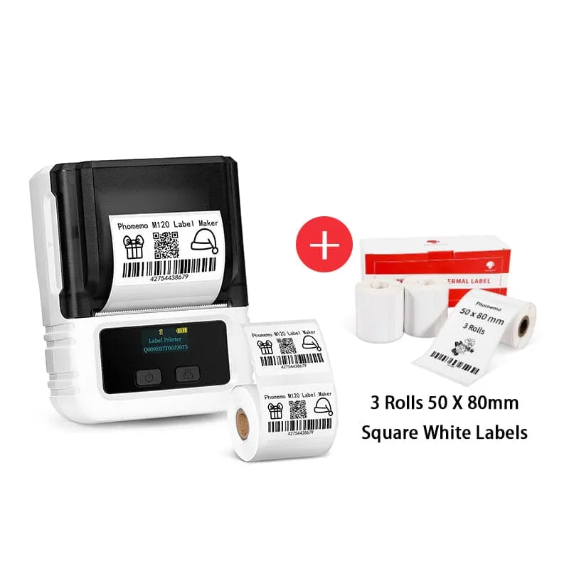 Phomemo M120 Bluetooth Portable Thermal Business Label Maker