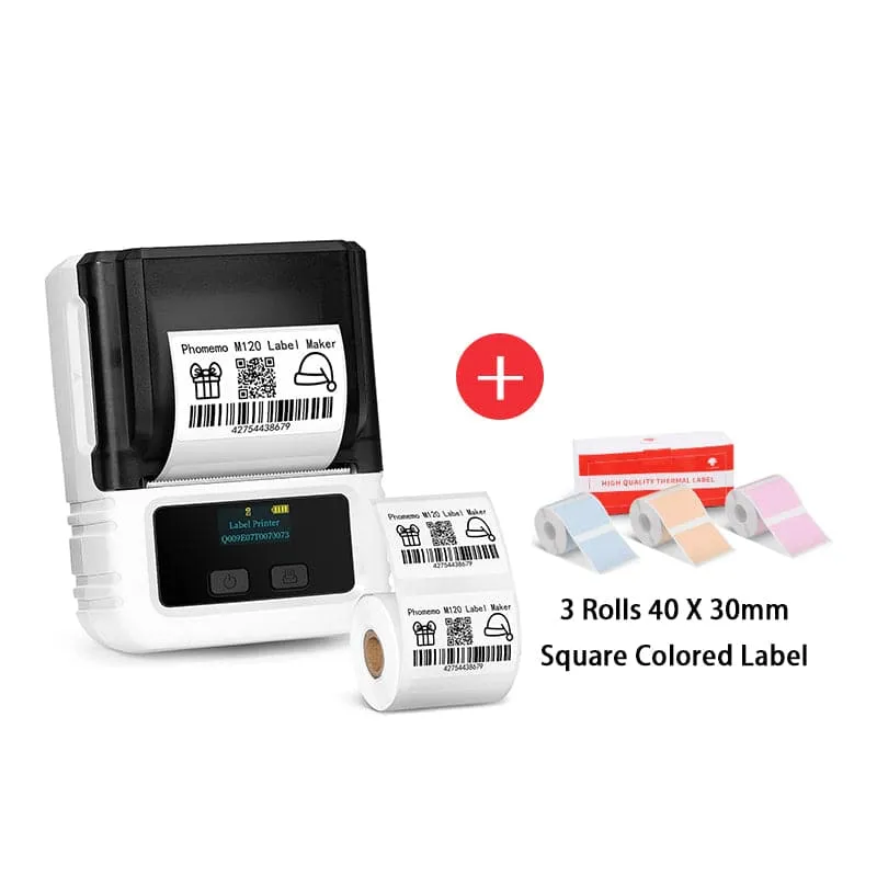 Phomemo M120 Bluetooth Portable Thermal Business Label Maker