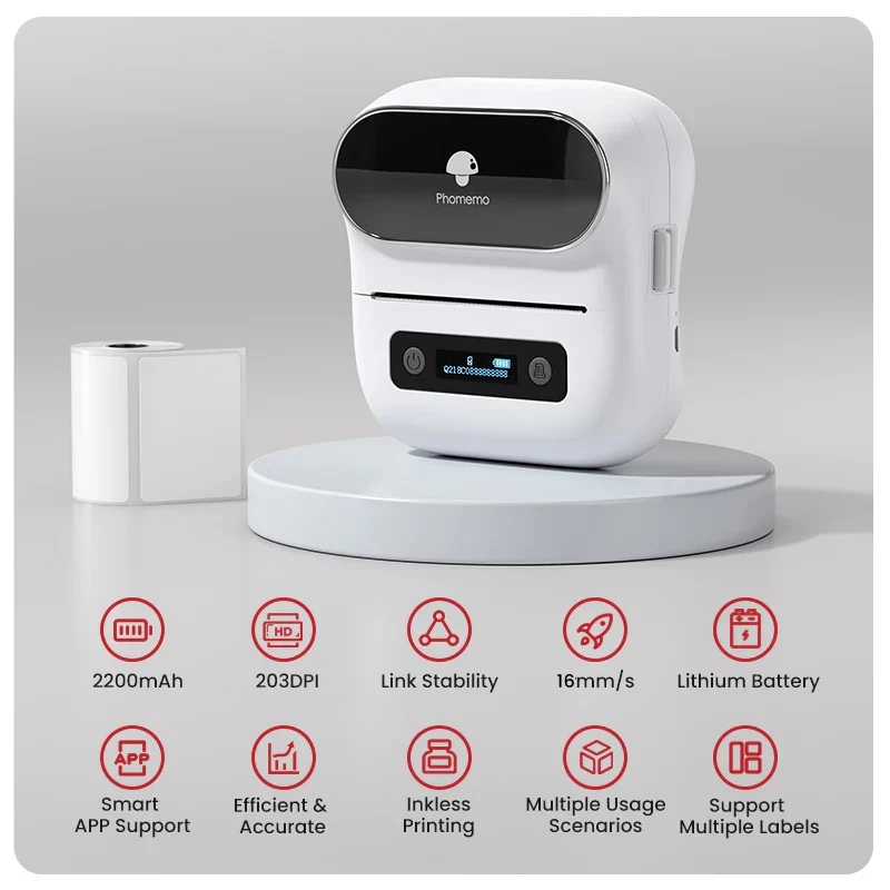 Phomemo M220 Bluetooth Portable Thermal Business Label Maker