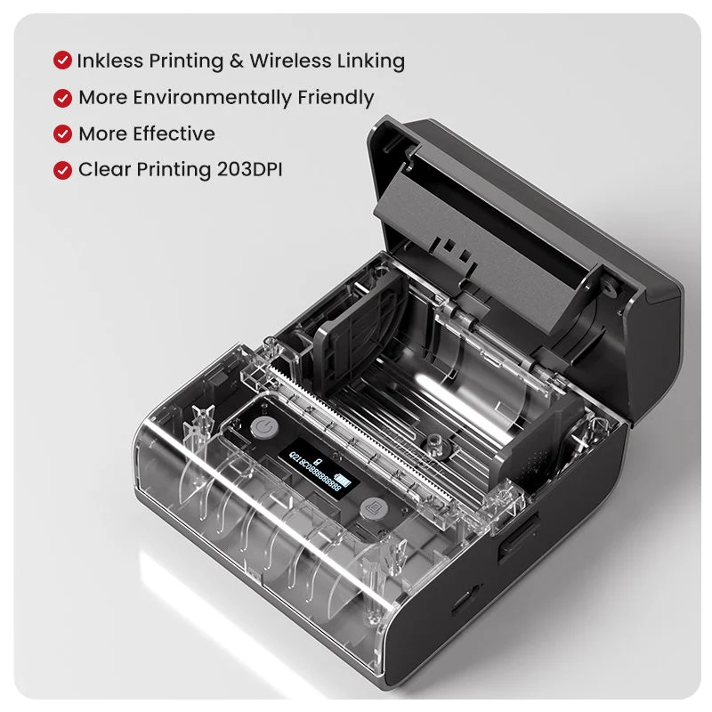 Phomemo M221 Etikettendrucker, 80mm Tragbar Etikettendrucker Selbstklebend | Bluetooth Labeldrucker mit Phones & PC
