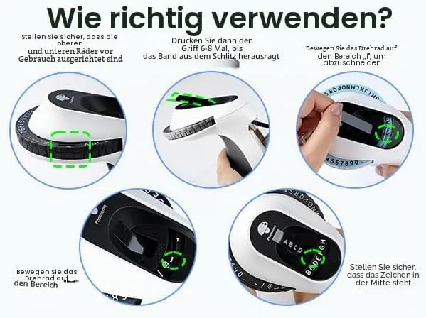Phomemo E975 Präge-Etikettiergerät für den Heimgebrauch mit 6 Bändern