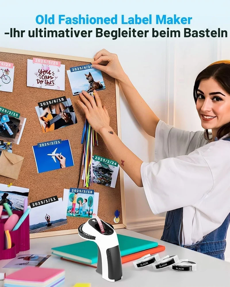 Phomemo E975 Präge-Etikettiergerät für den Heimgebrauch mit 6 Bändern