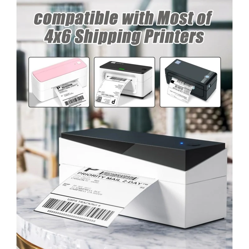 Phomemo 4"x6" Fan-Fold Thermal Direct Labels for Shipping Label Printer