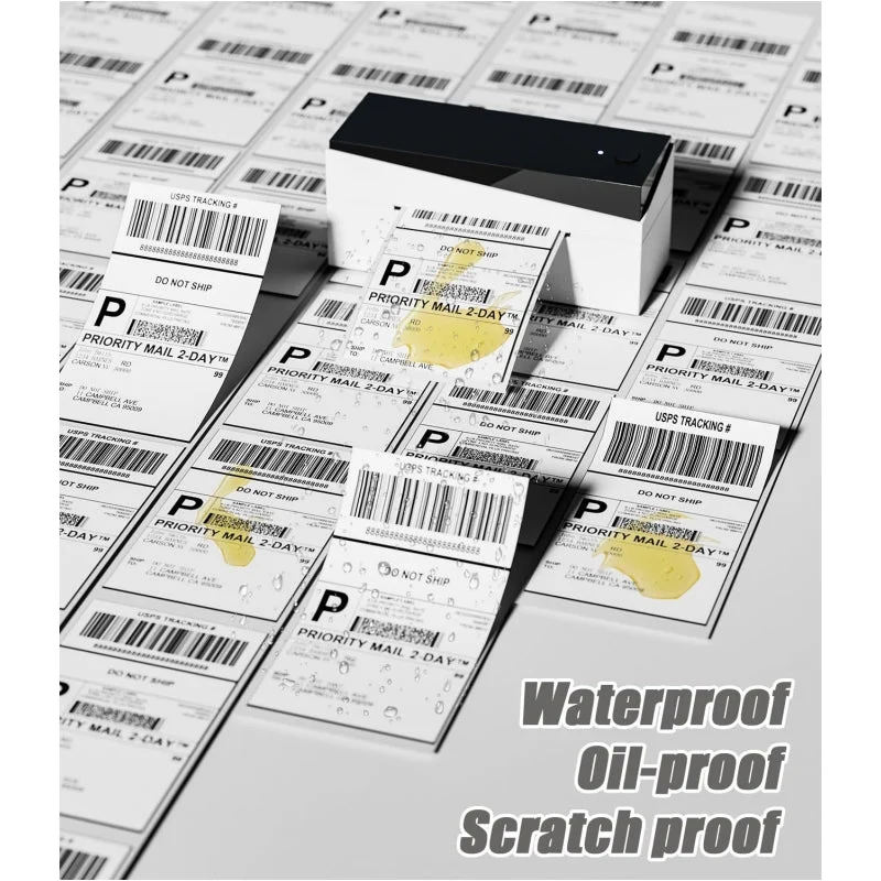 Phomemo 4"x6" Fan-Fold Thermal Direct Labels for Shipping Label Printer