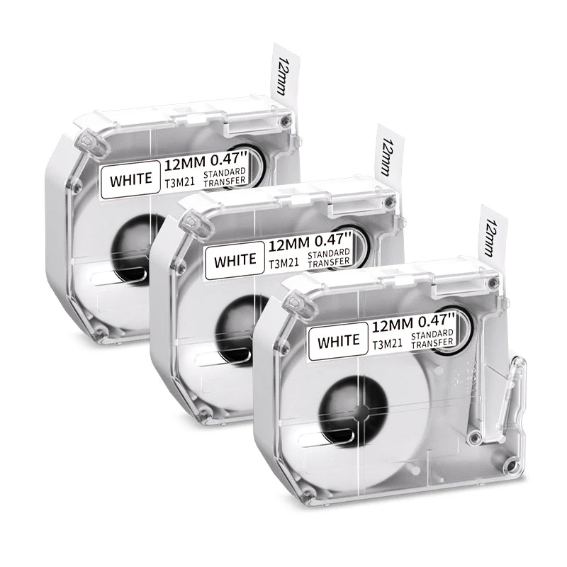 Phomemo 12x4m Black on White Label Maker Tape for M960/M950