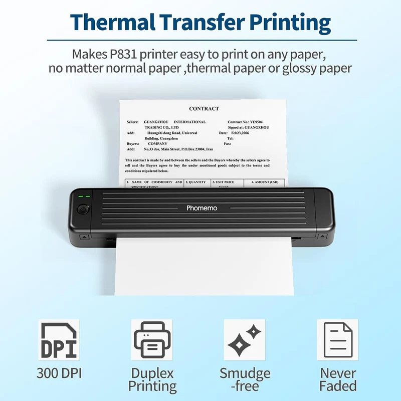 Phomemo 2 Roll Exclusive Thermal Transfer Ribbon for P831 Portable Printer