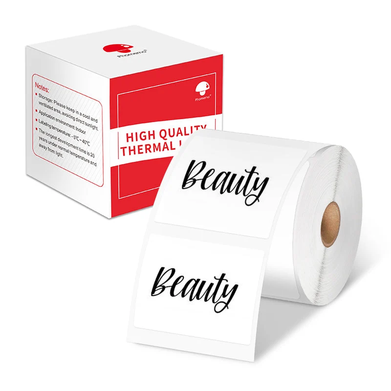 Phomemo 50x50mm White Thermal Label for M110/M120/M200/M220/M221/M150-1 Roll