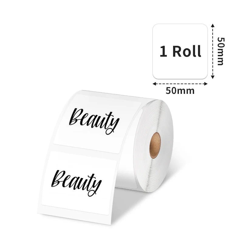Phomemo 50x50mm White Thermal Label for M110/M120/M200/M220/M221/M150-1 Roll