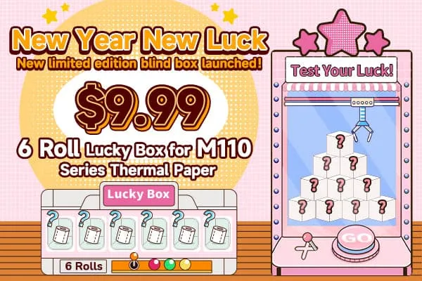 ❓Brand New Style❓ 6 Roll Lucky Label Box For M110 Series