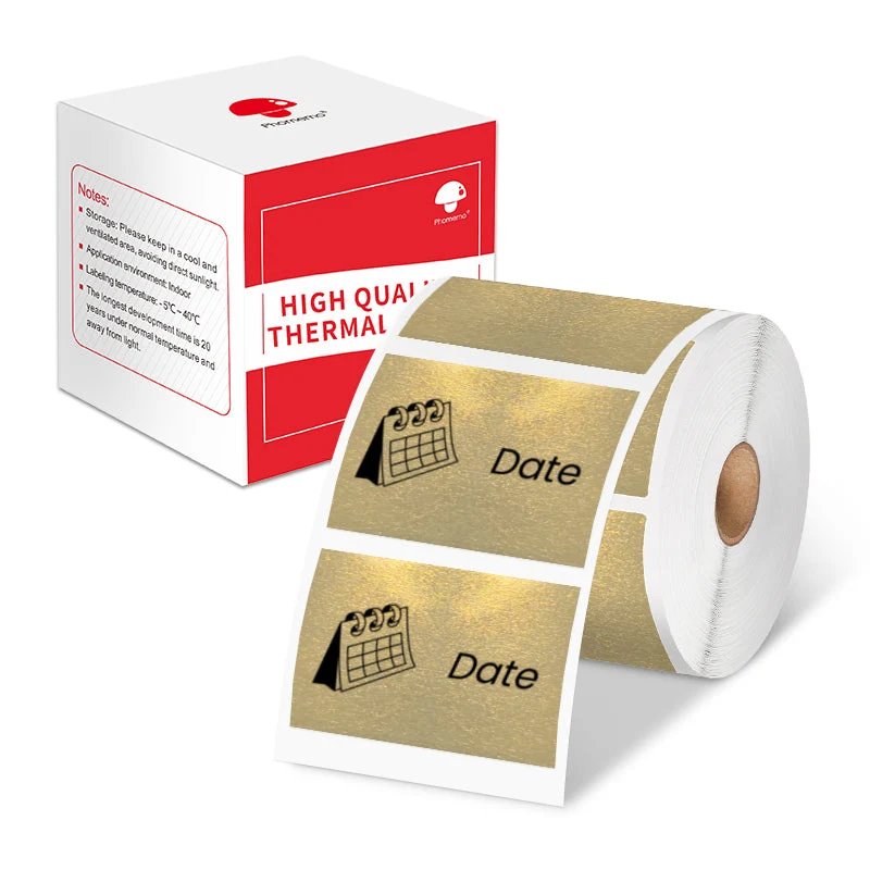 Phomemo 40×30mm Gold Glitter Thermal Label For M110/M120/M200/M220/M221/M150-1 Roll