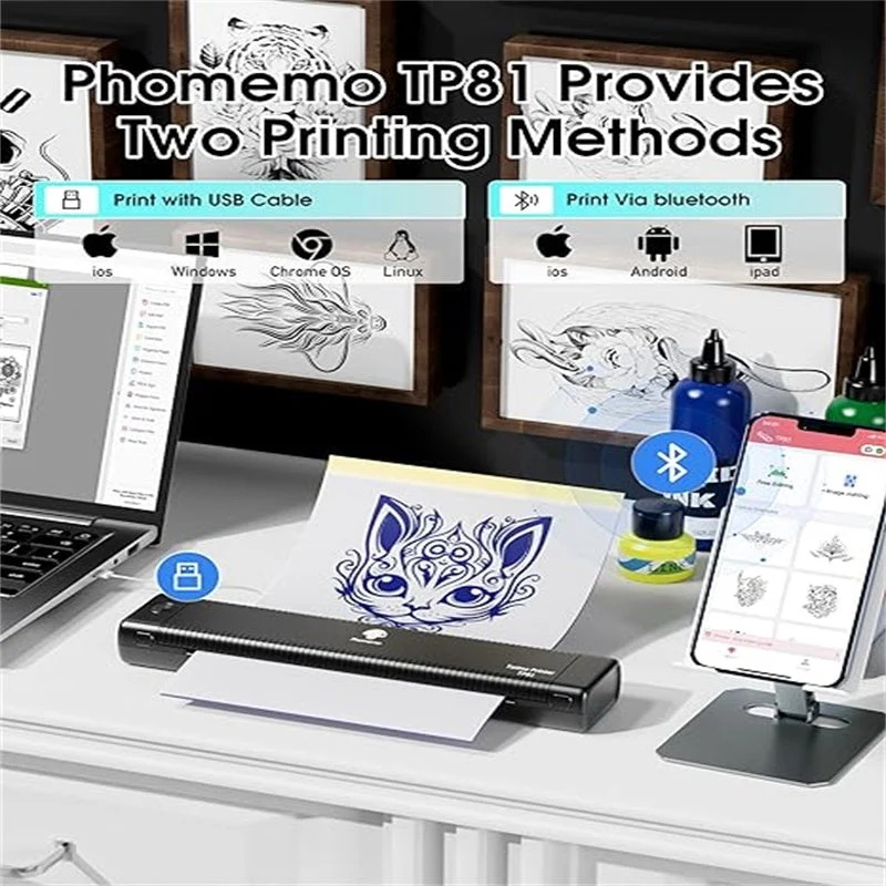 Phomemo TP81 Wireless Tattoo Template Printer