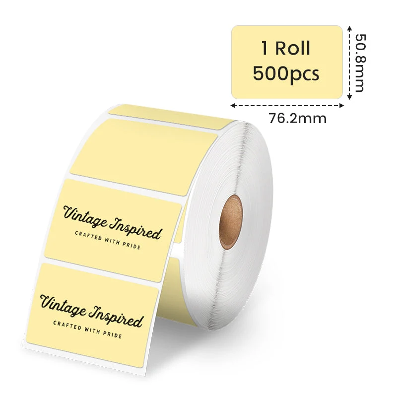 Phomemo 3"x2" Yellow Direct Thermal Label For Shipping Label Printer